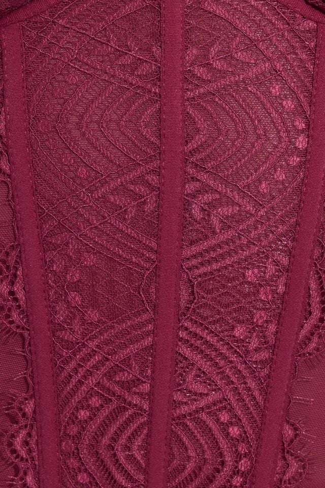 Women Garage Chrishell Lace Mesh Tank Top Purple Red | A-0513827