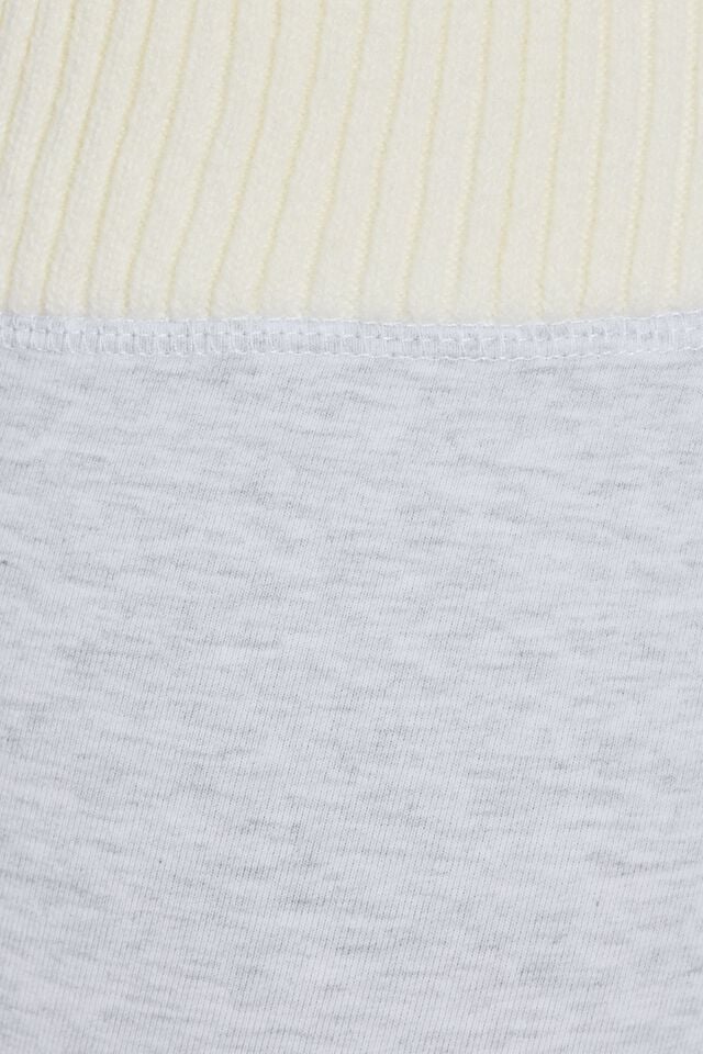 Women Garage Combo Flare Sweatpants Grey / Cream | A-8603275