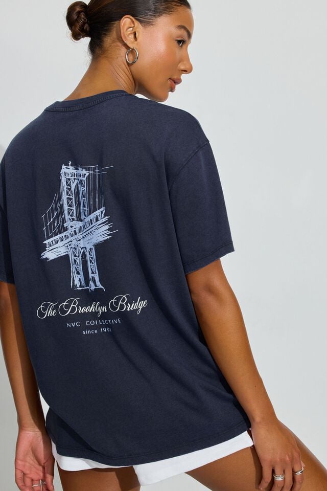 Women Garage Ex Boyfriend T Shirts Blue | A-0254379
