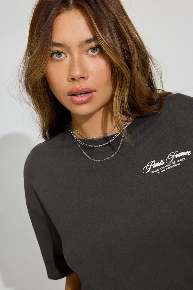 Women Garage Ex Boyfriend T Shirts Grey | A-5103867