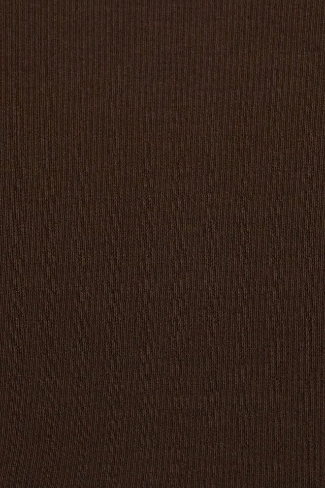 Women Garage Henley Short Sleeve T Shirts Brown | A-9681703