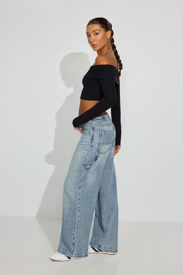 Women Garage Mega Jeans Blue | A-5640928