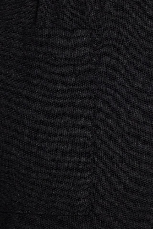 Women Garage Millie Linen Pull-on Pants Black | A-4506918
