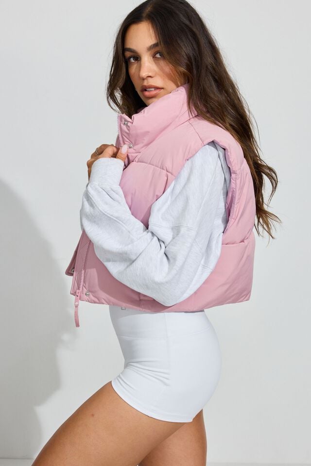 Women Garage Mini 2.0 Puffer Vest Purple | A-9487026