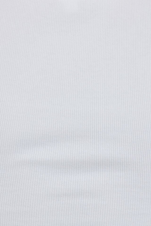 Women Garage Scoop Neck Ribbed Tank Top White | A-1923564
