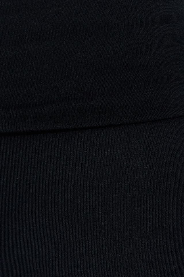 Women Garage Soft Cotton Flare Knit Leggings Black | A-1582430