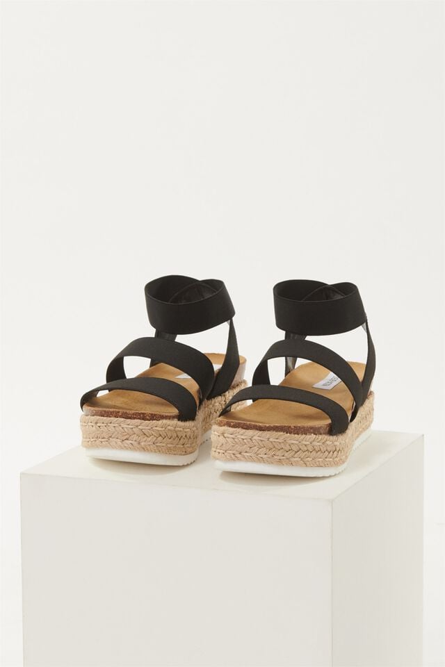 Women Garage Steve Madden Kimmie Platform Sandals Black | A-0197634