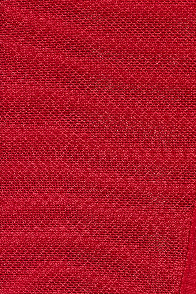 Women Garage Tie Strap Mesh Tank Top Red | A-4892317