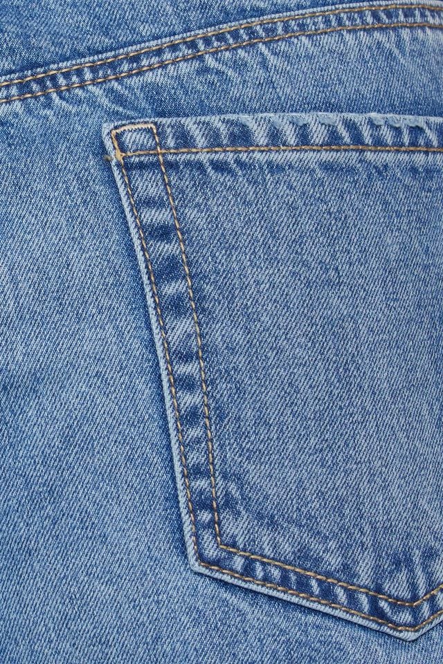 Women Garage Vintage Straight Jeans Blue | A-4290681